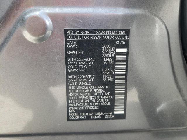 Photo 10 from auction – 2015 NISSAN ROGUE S with VIN KNMAT2MT1FP532112