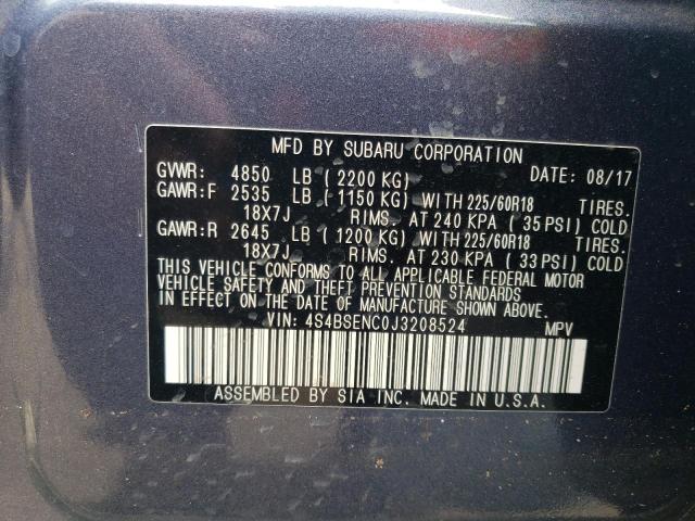 Photo 10 from auction – 2018 SUBARU OUTBACK 3. with VIN 4S4BSENC0J3208524