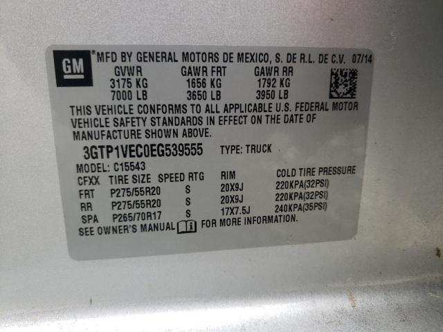 Photo 10 from auction – 2014 GMC SIERRA C15 with VIN 3GTP1VEC0EG539555