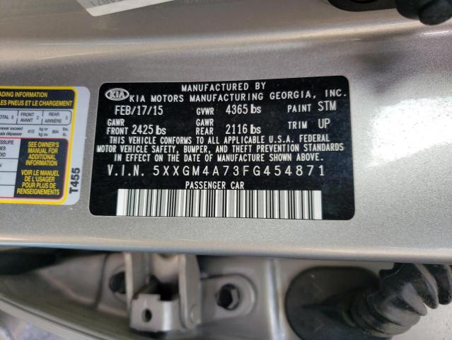 Photo 10 from auction – 2015 KIA OPTIMA LX with VIN 5XXGM4A73FG454871