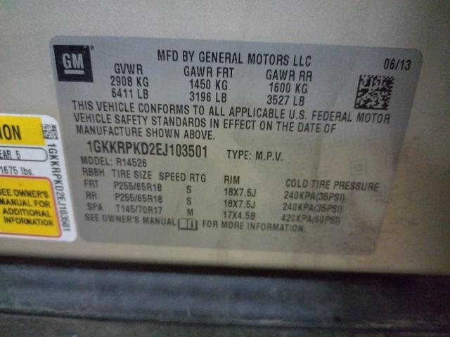 Photo 10 from auction – 2014 GMC ACADIA SLE with VIN 1GKKRPKD2EJ103501
