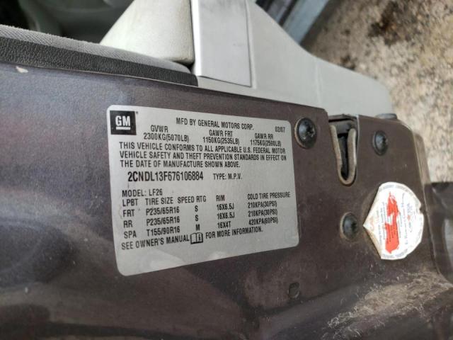 Photo 10 from auction – 2007 CHEVROLET EQUINOX LS with VIN 2CNDL13F676106884