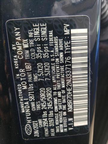 Photo 10 from auction – 2022 HYUNDAI PALISADE C with VIN KM8R7DHE2NU337176