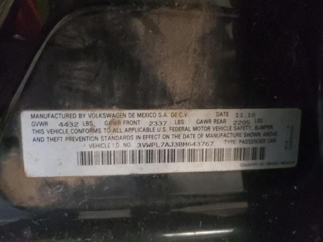 Photo 10 from auction – 2011 VOLKSWAGEN JETTA TDI with VIN 3VWPL7AJ3BM643767
