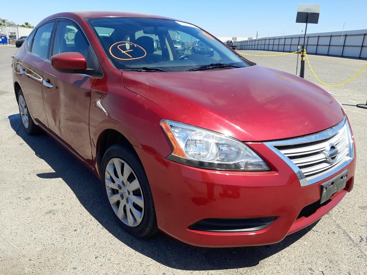 NISSAN SENTRA S 2015 with VIN 3N1AB7AP3FL664147 - Photo from auction