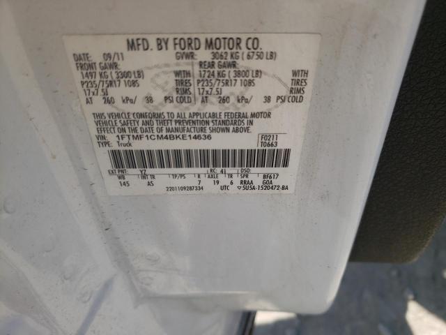 Photo 10 from auction – 2011 FORD F150 2WD with VIN 1FTMF1CM4BKE14636