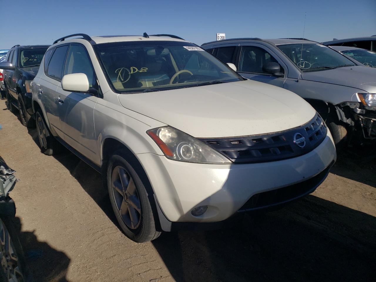 Photo 1 from auction – 2003 NISSAN MURANO SL with VIN JN8AZ08W33W225537