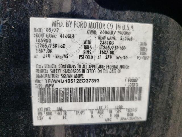Photo 10 from auction – 2002 FORD EXCURSION with VIN 1FMNU40S12ED37393