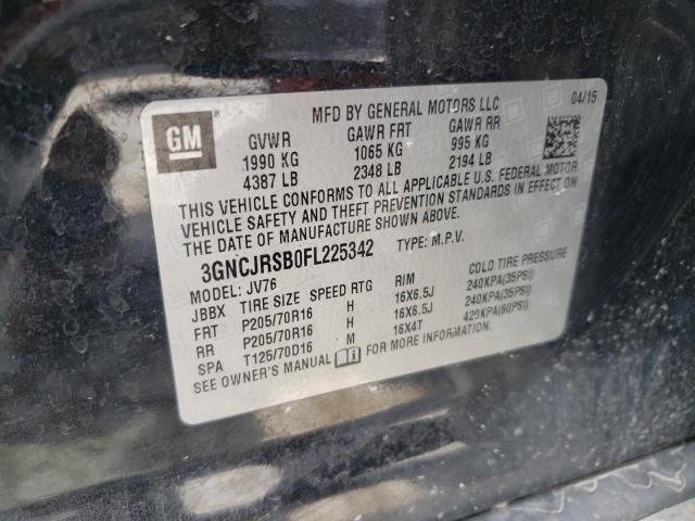 Photo 10 from auction – 2015 CHEVROLET TRAX 1LT with VIN 3GNCJRSB0FL225342