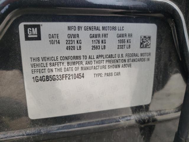 Photo 10 from auction – 2015 BUICK LACROSSE with VIN 1G4GB5G33FF210454