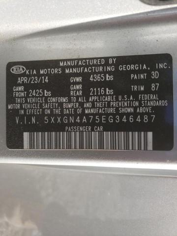 Photo 10 from auction – 2014 KIA OPTIMA EX with VIN 5XXGN4A75EG346487