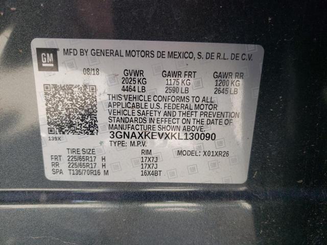 Photo 10 from auction – 2019 CHEVROLET EQUINOX LT with VIN 3GNAXKEVXKL130090