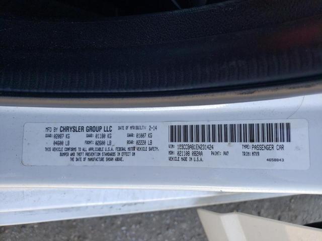 Photo 10 from auction – 2014 CHRYSLER 200 LX with VIN 1C3CCBAB1EN231424