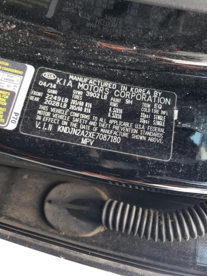 Photo 10 from auction – 2014 KIA SOUL with VIN KNDJN2A2XE7087180