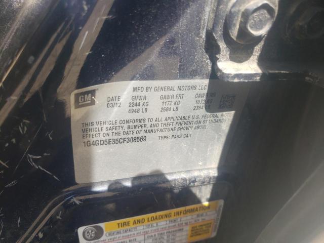 Photo 10 from auction – 2012 BUICK LACROSSE P with VIN 1G4GD5E35CF308569