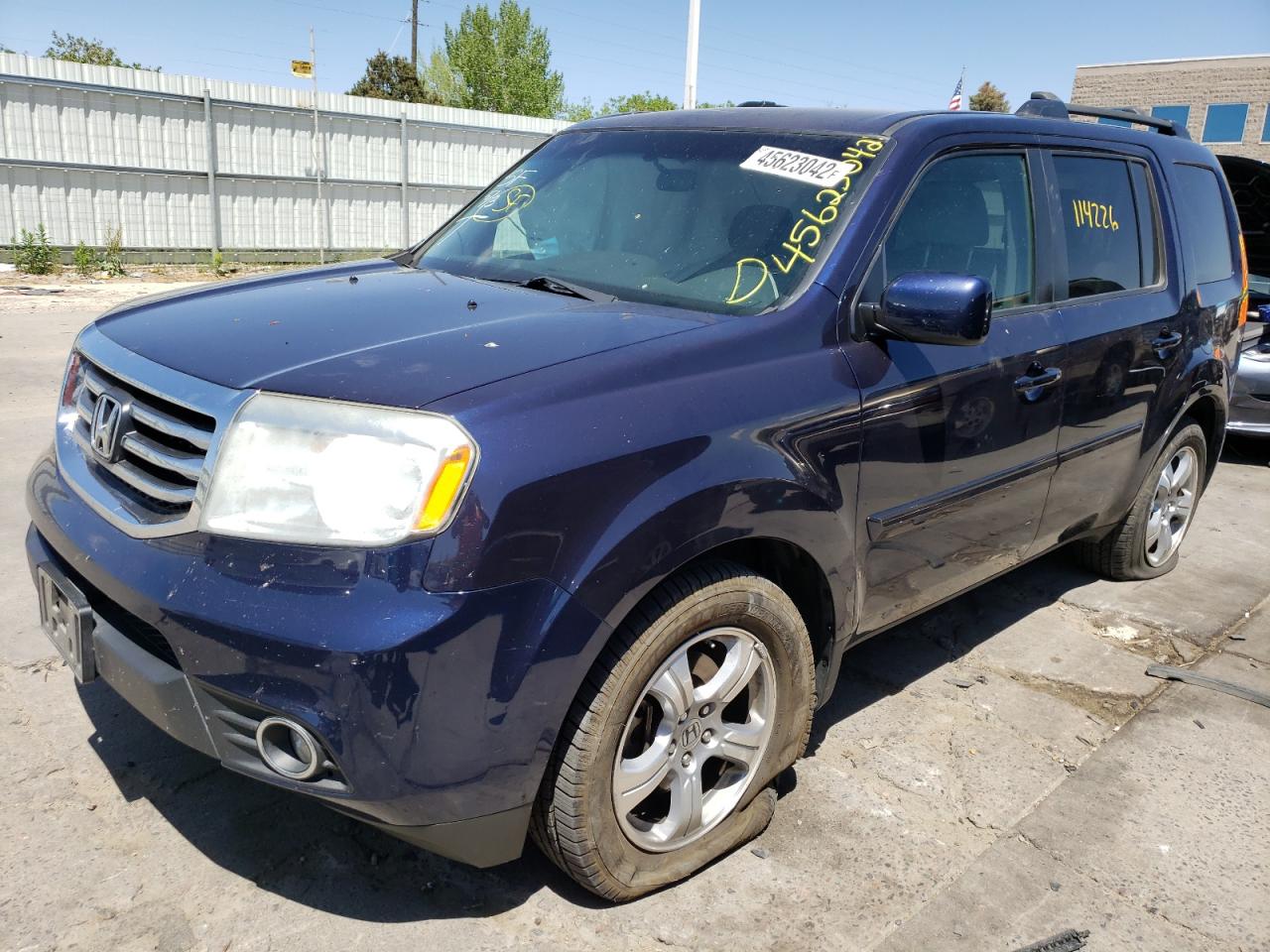 Photo 2 from auction – 2013 HONDA PILOT EX with VIN 5FNYF4H45DB085408