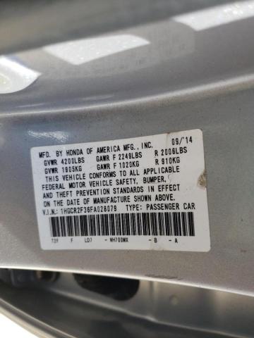 Photo 10 from auction – 2015 HONDA ACCORD LX with VIN 1HGCR2F36FA028079