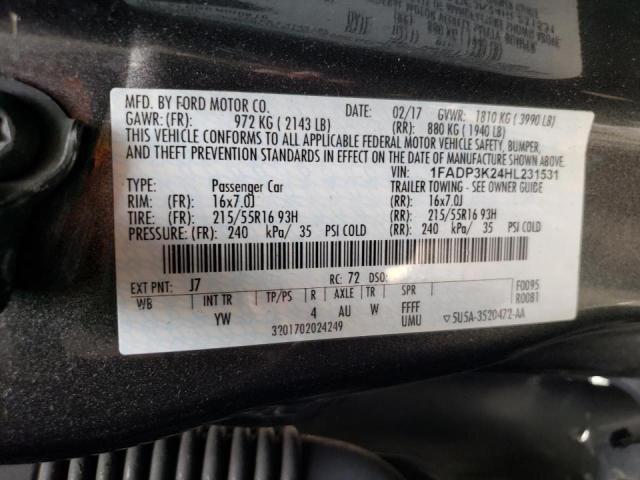Photo 10 from auction – 2017 FORD FOCUS SE with VIN 1FADP3K24HL231531