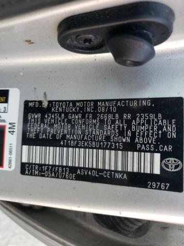 Photo 10 from auction – 2011 TOYOTA CAMRY BASE with VIN 4T1BF3EK5BU177315
