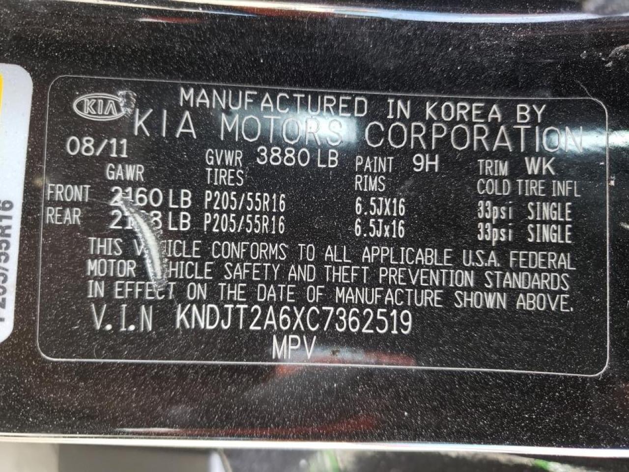 Photo 10 from auction – 2012 KIA SOUL + with VIN KNDJT2A6XC7362519