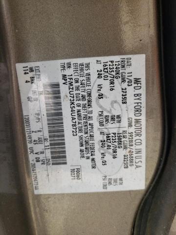 Photo 10 from auction – 2004 FORD EXPLORER X with VIN 1FMZU73K54UA78723