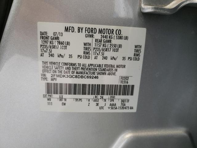 Photo 10 from auction – 2013 FORD EDGE SE with VIN 2FMDK3GC8DBC69246
