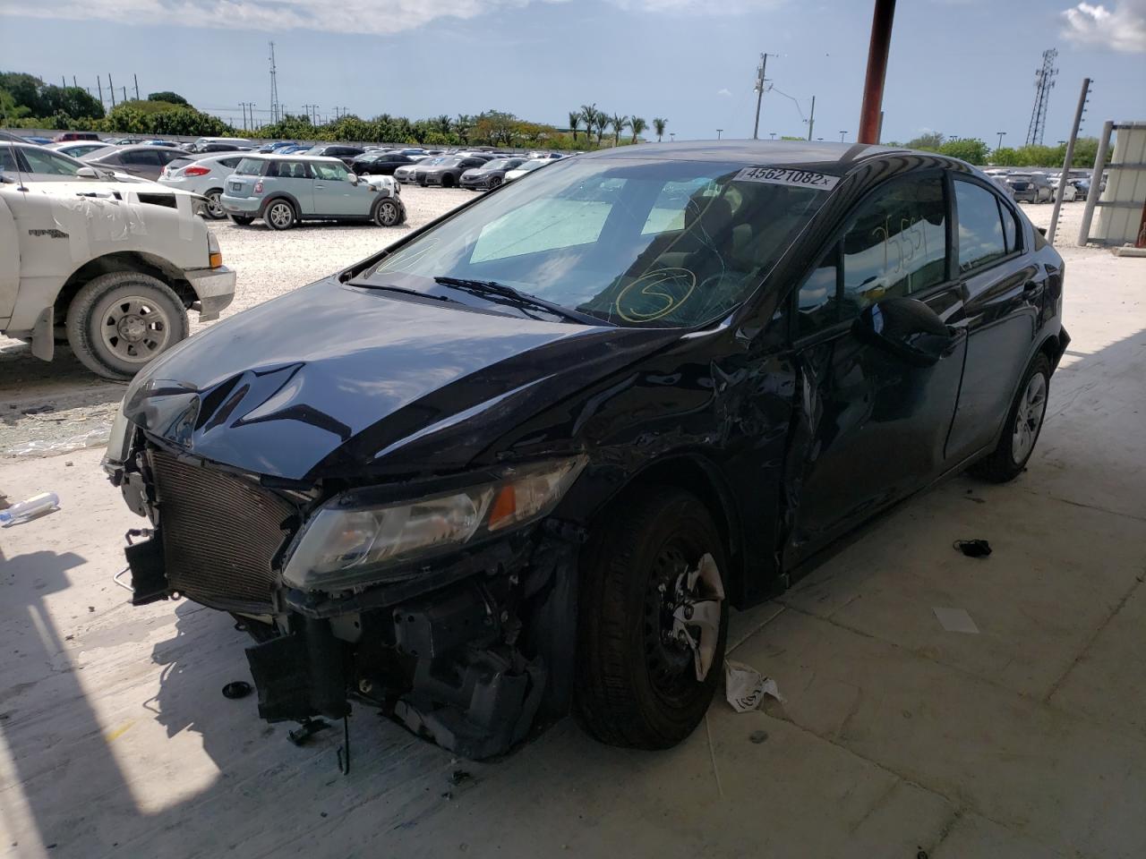 Photo 2 from auction – 2013 HONDA CIVIC LX with VIN 19XFB2F55DE044513