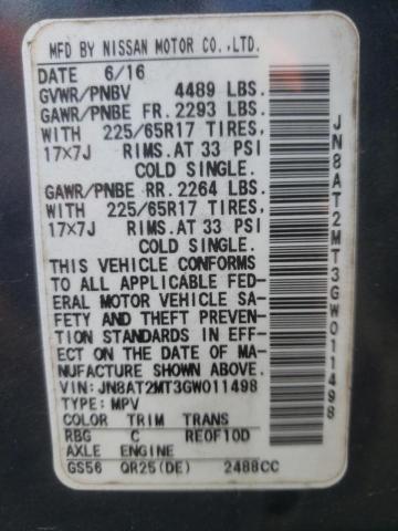 Photo 10 from auction – 2016 NISSAN ROGUE S with VIN JN8AT2MT3GW011498
