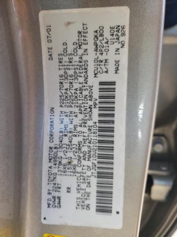 Photo 10 from auction – 2001 LEXUS RX 300 with VIN JTJGF10U210118104