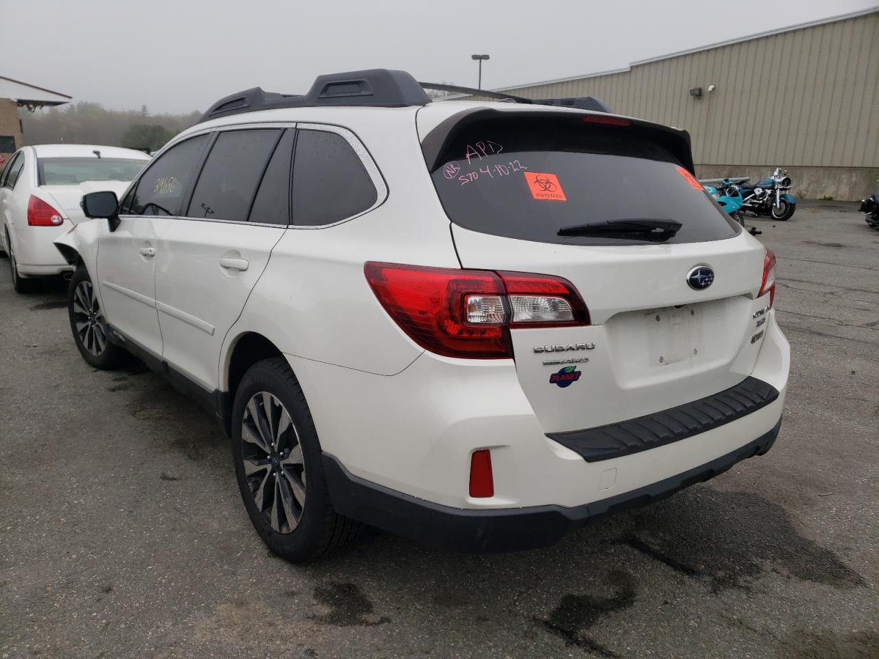 Photo 3 from auction – 2015 SUBARU OUTBACK 3. with VIN 4S4BSENC2F3290926