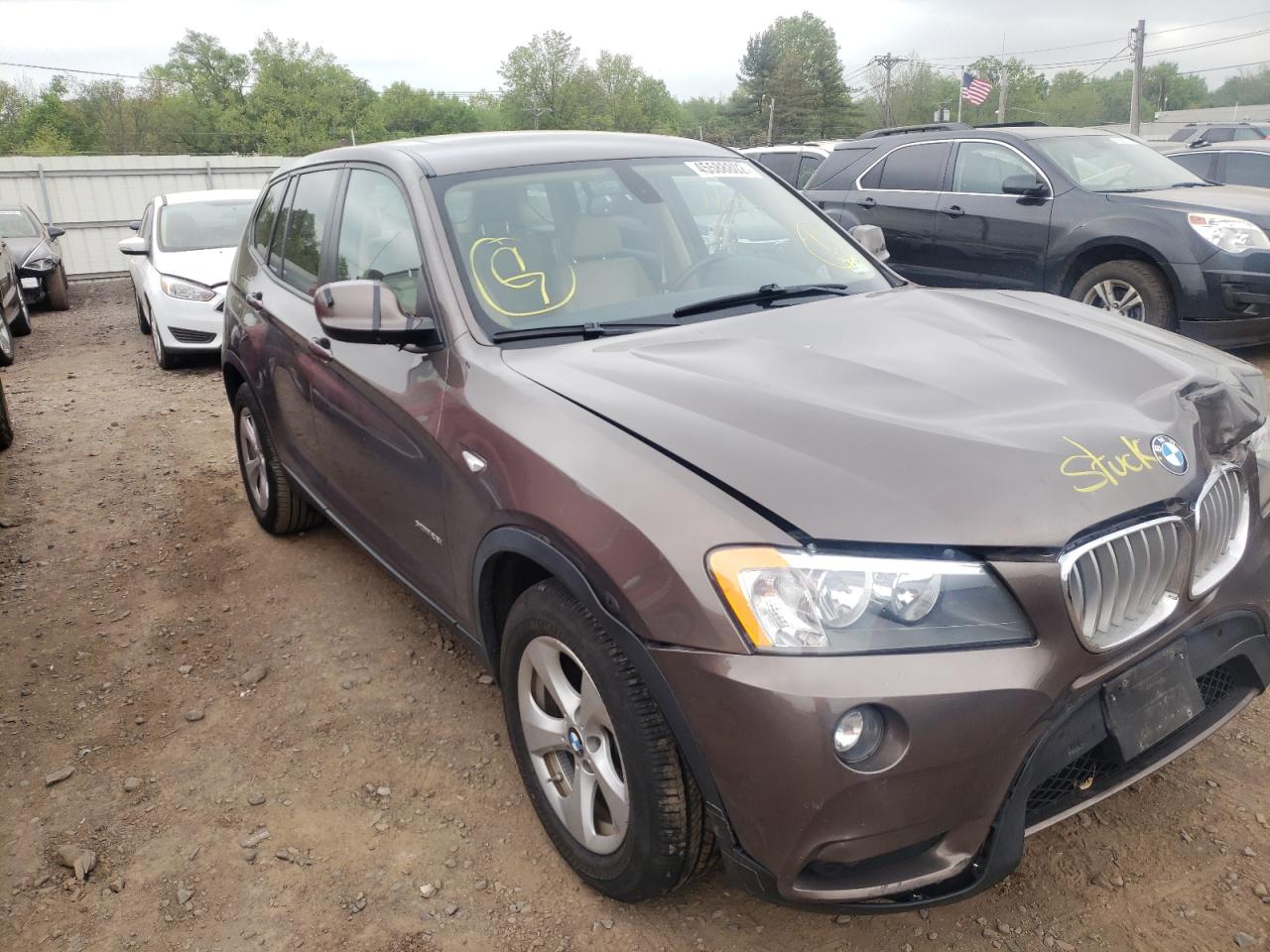 BMW X3 XDRIVE2 2012 with VIN 5UXWX5C51CL727031 - Photo from auction