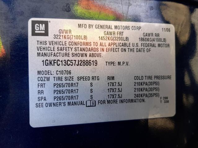 Photo 10 from auction – 2007 GMC YUKON with VIN 1GKFC13C57J288619