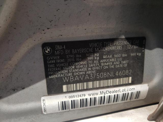 Photo 10 from auction – 2008 BMW 328 I with VIN WBAVA37508NL46082