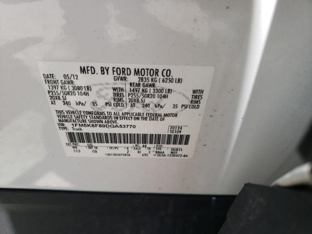 Photo 10 from auction – 2013 FORD EXPLORER L with VIN 1FM5K8F89DGA53770