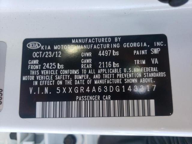 Photo 10 from auction – 2013 KIA OPTIMA SX with VIN 5XXGR4A63DG143317
