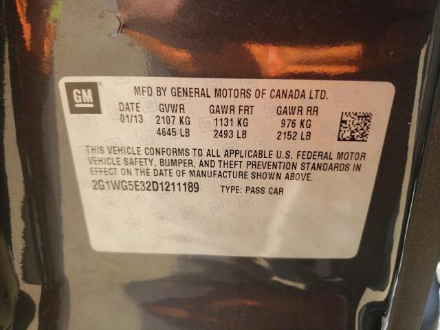 Photo 10 from auction – 2013 CHEVROLET IMPALA LT with VIN 2G1WG5E32D1211189