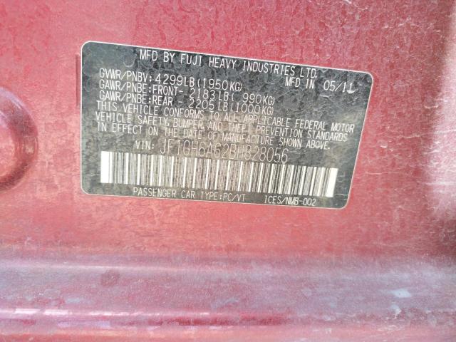Photo 10 from auction – 2011 SUBARU IMPREZA 2. with VIN JF1GH6A62BH828056