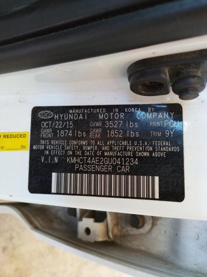Photo 19 from auction – 2016 HYUNDAI ACCENT SE with VIN KMHCT4AE2GU041234