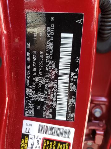 Photo 10 from auction – 2021 TOYOTA HIGHLANDER with VIN 5TDGZRAH0MS518643