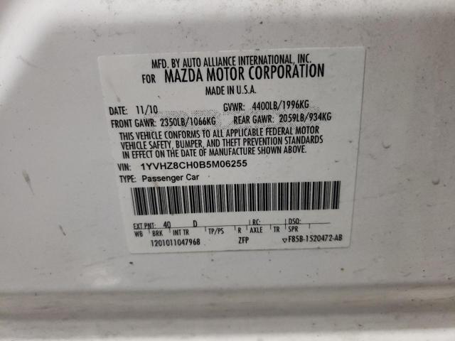 Photo 10 from auction – 2011 MAZDA 6 I with VIN 1YVHZ8CH0B5M06255
