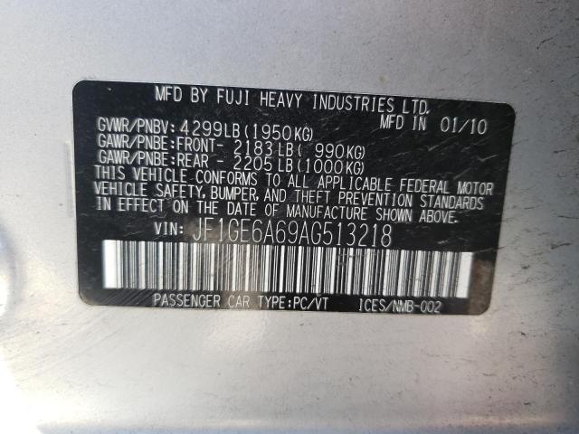 Photo 10 from auction – 2010 SUBARU IMPREZA 2. with VIN JF1GE6A69AG513218