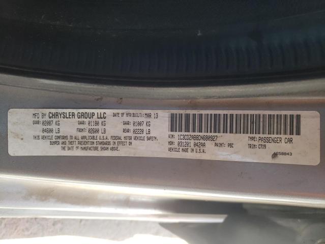 Photo 10 from auction – 2013 DODGE AVENGER SE with VIN 1C3CDZAB8DN680927