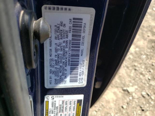 Photo 10 from auction – 2007 TOYOTA COROLLA with VIN 1NXBR32E47Z883902