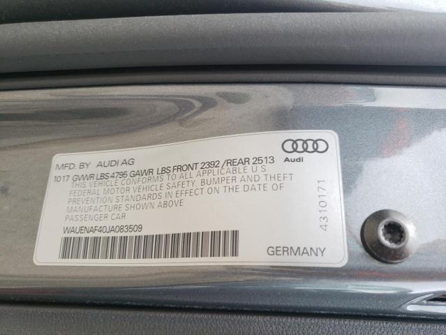Photo 10 from auction – 2018 AUDI A4 PREMIUM with VIN WAUENAF40JA083509