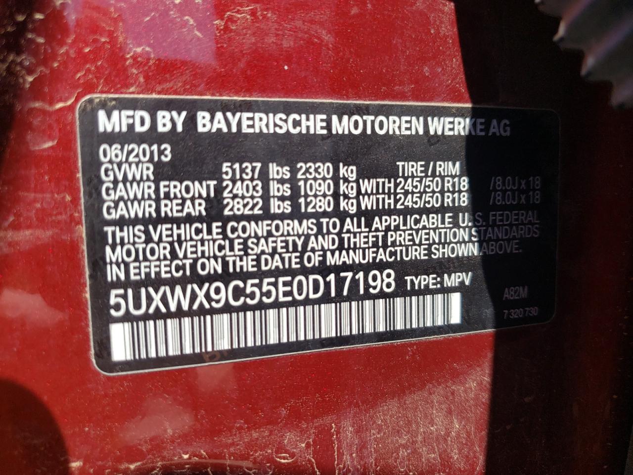 Zdjęcie 10 z aukcji – 2014 BMW X3 z VIN 5UXWX9C55E0D17198