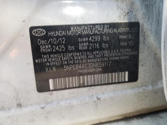 Photo 10 from auction – 2013 HYUNDAI SONATA GLS with VIN 5NPEB4AC3DH659117