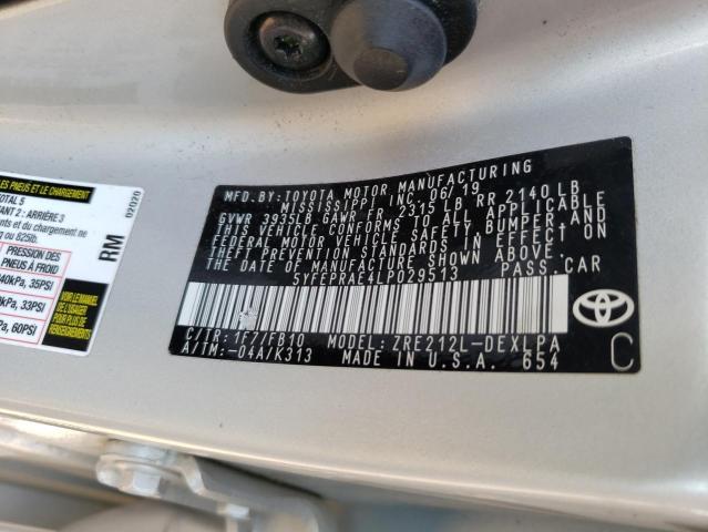 Photo 10 from auction – 2020 TOYOTA COROLLA LE with VIN 5YFEPRAE4LP029513