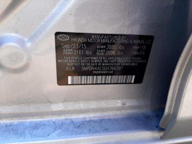 Photo 10 from auction – 2016 HYUNDAI ELANTRA SE with VIN 5NPDH4AE0GH766397
