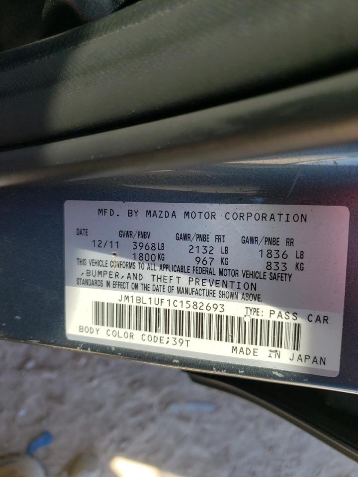 Photo 10 from auction – 2012 MAZDA 3 I with VIN JM1BL1UF1C1582693