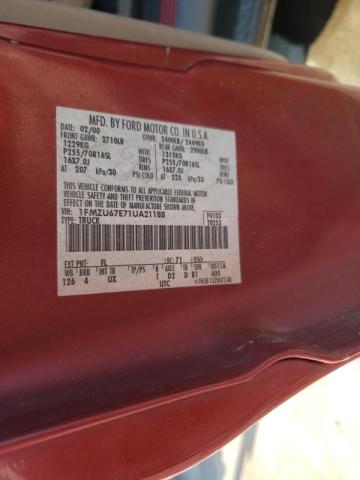 Photo 10 from auction – 2001 FORD EXPLORER S with VIN 1FMZU67E71UA21188